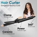 Vega Miss Versatile Styling Set Straightener, Curler & Dryer Gift Combo for Women, 1000W Hair Dryer with 2 Head/Speed Setting, Hair Straightener & Curler Comes with Ceramic Coated, (VHSS-03), Black - Image 5