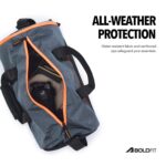 Boldfit Gym Bags for Men Compact Sports Duffle for Women Unisex Duffle Bag for Carry & Travel Adjustable for Shoes Towel Duffel Sports Bag 22L - Black - Image 5