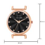 CHARLIEKEEN Women's Luxury Watch, Rose Gold Case, Silicone Band, Crystal Markers - Image 6