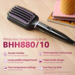 Philips India's No.1 Hair Styling Brand -Hair Straightener Brush, Naturally Straight in 5 Mins,5X Less Frizz,SilkProtect Keratin Tech,Triple Bristle Fast 50s Heatup,Scalp Protect,For Indian Hair,BHH880 - Image 12