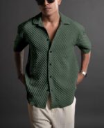 Casual Shirt for Men|| Shirt for Men|| Men Stylish Shirt||Button Down Shirts Half Sleeve Bubble Fashion Textured Shirt - Image 12