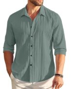 ROYALSCOUT Men's Popcorn Full Sleeves Casual Shirt | Men Stylish Regular Fit | Button-Down Stylish Shirt for Party & Casual Wear - Image 9