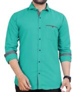 CB-COLEBROOK Men's Regular Fit Solid Soft Touch Cotton Casual Shirt with Pocket Design with Spread Collar & Full Sleeves (Available in Plus Size) - Image 16