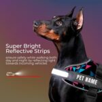 KIKA Pets Personalized Dog Harness|Dog Harness With Name|Customized Dog Vest Harness, Large Size (For 21-35 Kilograms Dogs), Multicolor - Image 5