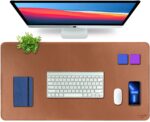 Premium Vegan Leather Desk Mat 90X45cm 2.4mm Thick&Padded|Laptop Mat/Extended Mouse Pad/Stitched, Reversible, Sturdy Deskspread | High Tear/Peel Strength|Anti-Slip,Splash-Proof| Black - Image 10