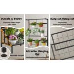 3 Tier Metal Plant Stand / Flower Pot Stand / Planter Stand for Indoor Outdoor Balcony for Living Room & Home Decor.|Black| - Image 6