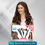 Vega Miss Versatile Styling Set Straightener, Curler & Dryer Gift Combo for Women, 1000W Hair Dryer with 2 Head/Speed Setting, Hair Straightener & Curler Comes with Ceramic Coated, (VHSS-03), Black - Image 8