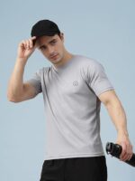 CHKOKKO Men Polyester Solid Quick Dry Half Sleeve Regular Fit Round Crew Neck Active Sportswear Gym T-Shirt for Workout Training Running and Fitness Activities - Image 38