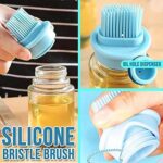 Kitchen Accessories Items for Home Oil Dispenser with Brush Oil Brush for Cooking Silicone Oil Brush for Kitchen use Oil Spreader for dosa pan oiling Brush Baking, BBQ, Marinating(Glass) - Image 5