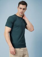 CHKOKKO Men Polyester Solid Quick Dry Half Sleeve Regular Fit Round Crew Neck Active Sportswear Gym T-Shirt for Workout Training Running and Fitness Activities - Image 17