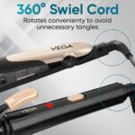 Vega Miss Versatile Styling Set Straightener, Curler & Dryer Gift Combo for Women, 1000W Hair Dryer with 2 Head/Speed Setting, Hair Straightener & Curler Comes with Ceramic Coated, (VHSS-03), Black - Image 7