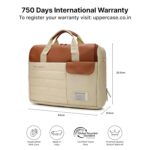 uppercase 14L Omega 03 Professional Laptop Messenger Bag | up to 15.6''| 3x More Water Resistant| Tablet Compartment| Multiple Organisers| Office Bag for Men & Women (Beige) - Image 2