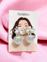 Korean earrings for girls stylish | Pack of 4 | Studs, Dangles, Chain & Drop Designs | Earings For Women And Girls | Trending earrings combo of 4 - Image 2
