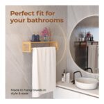 Lifelong Towel Holder for Bathroom | Durable & Stylish Bamboo Rattan Bathroom Towel Rack & Hanger | Solid & Multipurpose Stand & Organizer for Towels, Clothes, Bath Accessories (17Inch) - Image 7
