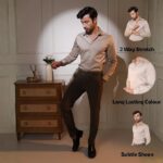 SUBTRACT Men's Slim Fit Solid Spread Collar Cotton Satin Evening Shirt | Stylish Men's Wear Shirt for Office or Party - Image 2