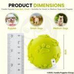 Foodie Puppies Latex Rubber Squeaky Dog Chew Ball Toy - (Claw Ball, Small) Durable and Safe Fetch Teething Dog Toy for Puppies and Small to Medium Dogs, Paw Design Helps to Clean Teeth (Diameter, 6cm) - Image 2