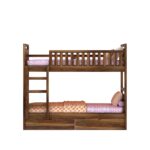 Ganpati Arts Solid Sheesham Wood Swift Bunk Bed Twin Over Bed with Ladder Wooden Bunk Bed with 2 Drawer Storage for Bedroom Living Room Home (Teak Finish) - Image 5