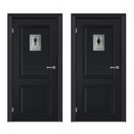 BUZZ COOL Gents Ladies Signage Self Adhesive Sticker For Washroom Toilet Restroom Glass Doors Wooden Doors Offices Hospitals Mall And Business Sign Stickers, Silver - Image 6