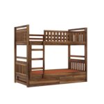 Ganpati Arts Solid Sheesham Wood Swift Bunk Bed Twin Over Bed with Ladder Wooden Bunk Bed with 2 Drawer Storage for Bedroom Living Room Home (Teak Finish) - Image 4