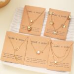 Shining Diva Fashion 5 Pcs Latest Stylish Heart Butterfly Pearl Necklace Jewellery Set for Women Pendant Necklace Gifts for Girls (16476np) - Image 2