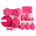 Multi-Shape Makeup Sponge Set | 20 Piece Beauty Puff Collection with Headband and Clean Sponge | Pink, Purple, Beige & Bright Sets | Face Blender Kit for Cream, Liquid & Powder | Aesthetic and Functional Makeup Tool (Brown, 20Pcs) - Image 10