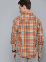 The Indian Garage Co Men's Cotton Slim Fit Checkered Full Sleeves Cutaway Collar Casual Shirt - Image 8