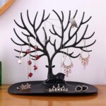 Oblivion Plastic Deer/Antlers Jewelry Holder Deer Tree | Creative Sika Deer Tree Tray Display Stand Holder (Black) - Image 4