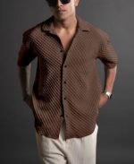 Casual Shirt for Men|| Shirt for Men|| Men Stylish Shirt||Button Down Shirts Half Sleeve Bubble Fashion Textured Shirt - Image 3