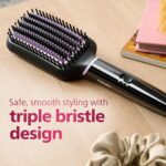 Philips India's No.1 Hair Styling Brand -Hair Straightener Brush, Naturally Straight in 5 Mins,5X Less Frizz,SilkProtect Keratin Tech,Triple Bristle Fast 50s Heatup,Scalp Protect,For Indian Hair,BHH880 - Image 10
