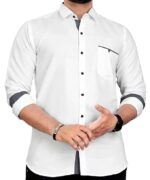 CB-COLEBROOK Men's Regular Fit Solid Soft Touch Cotton Casual Shirt with Pocket Design with Spread Collar & Full Sleeves (Available in Plus Size) - Image 22