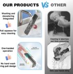 Mini Squeeze Brush with Sponges Portable Self Squeeze Strong Absorbent Wiper for Kitchen Self Squeezing Wet & Dry Use for Bathroom Wall Glass Car Table Home (White, MINI) - Image 5