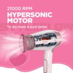 Havells Styling Hair Dryer | 3 Detachable Attachments | Diffuser, Quill-Style Comb & Aerofocus Nozzle | 3 Temperature/ 2 Speed Settings | Cool Shot | 2 Year Guarantee | HD5161 - Image 3