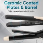 Vega Miss Versatile Styling Set Straightener, Curler & Dryer Gift Combo for Women, 1000W Hair Dryer with 2 Head/Speed Setting, Hair Straightener & Curler Comes with Ceramic Coated, (VHSS-03), Black - Image 6