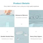 Mossio Polyester Compact Business Toiletry Kit Personal Organizer Handbag (Pink Striped, 8 Cm, Large) - Image 6