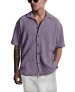 Casual Shirt for Men|| Shirt for Men|| Men Stylish Shirt||Button Down Shirts Half Sleeve Bubble Fashion Textured Shirt - Image 13
