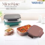 WARMEO MICROMATE Microwave-Safe Stainless Steel Lunch Box, Bpa Free, Perfect for Office, School, Travelling, Combo(800ml+150 ml),Green - Image 8