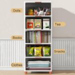 JD FRESH 5 Tier Foldable Plastic Rack for Storage/Kitchen Cupboard/Versatile and Sturdy Wardrobe for Clothes/Multipurpose Storage Organizer/Closet for Bedroom/Living Room/Laundry Room (Transparent) - Image 7