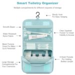 Mossio Polyester Compact Business Toiletry Kit Personal Organizer Handbag (Pink Striped, 8 Cm, Large) - Image 5