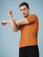 CHKOKKO Men Polyester Solid Quick Dry Half Sleeve Regular Fit Round Crew Neck Active Sportswear Gym T-Shirt for Workout Training Running and Fitness Activities - Image 5