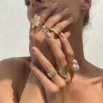 Rings Set For Women, Gold Ring For Women, French Baroque Style Retro Open Metal Rings Fashion Stacking Jewellery for Special Occasions (Gold) - Image 3