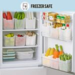 Fridge Storage Boxes - Set Of 6 With Drain Tray, Stackable Plastic Container | 1.5l Capacity, Transparent Grey, Ideal As Fridge Storage Containers, kitchen food storage container for home - Image 2