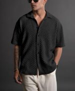 Casual Shirt for Men|| Shirt for Men|| Men Stylish Shirt||Button Down Shirts Half Sleeve Bubble Fashion Textured Shirt - Image 8