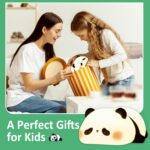 Desidiya® Lying Panda Night Light - Soft Silicone Color-Changing LED Touch Lamp with Timer for Bedroom & Office - Image 4