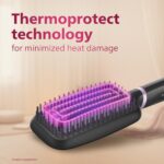 Philips India's No.1 Hair Styling Brand -Hair Straightener Brush, Naturally Straight in 5 Mins,5X Less Frizz,SilkProtect Keratin Tech,Triple Bristle Fast 50s Heatup,Scalp Protect,For Indian Hair,BHH880 - Image 9