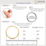 ZENEME Gold-Plated White Kundan studded Designer Floral Style Bangles Jewellery Set for Girls and Women (Set Of 2) - Image 6