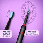 AGARO COSMIC Lite Sonic Electric Toothbrush for Adults with 6 Modes, 3 Brush Heads, 1 Interdental Head and Rechargeable with 3.5 Hours Charge Lasting up to 25 Days, Power Toothbrush, Black - Image 5