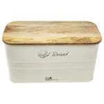 The Better Home Bread Box | Galvanised Iron with Wooden Lid | Multipurpose Storage | Easy to Clean & Stackable | Elegant Design | Ideal for Bread & Cookies - Image 3