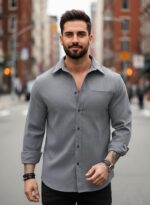 Lymio Men Shirt || Solid Shirt for Man || Full Sleeve || Casual Style (Packs Also Available) (Utility) - Image 8