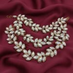 Imaashi Rhinestone Kundan Work Wedding Tiara Headband Bridal Headpiece Hair Chain for Party Hair Accessories for Girls Women (White) - Image 5