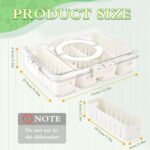 Vasukie Divided Fridge Storage Boxes With 4 Serving Veggie Tray with Lid and Handle, Fridge Organizer with Removable 4 Compartment, Fridge Storage Containers (4 Compartment-1PC) - Image 2